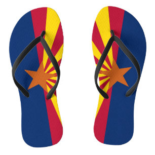 Adult Slim Straps met vlag van Arizona, Verenigde  Teenslippers