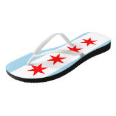 Adult Slim Straps met vlag van Chicago, Verenigde  Teenslippers (Schuin)