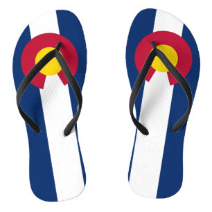 Adult Slim Straps met vlag van Colorado, Verenigde Teenslippers