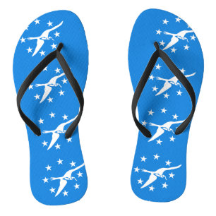 Adult Slim Straps met Vlag van Corpus Christi, Ver Teenslippers