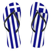 Adult Slim Straps met vlag van Griekenland Teenslippers (Voetbed)