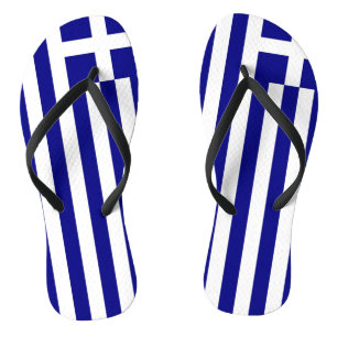Adult Slim Straps met vlag van Griekenland Teenslippers