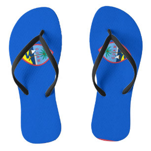 Adult Slim Straps met vlag van Guam, Verenigde Sta Teenslippers
