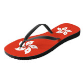 Adult Slim Straps met vlag van Hong Kong Teenslippers (Schuin)