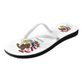 Adult Slim Straps met vlag van Illinois, Verenigde Teenslippers (Schuin)