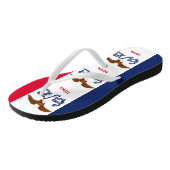 Adult Slim Straps met vlag van Iowa, Verenigde Sta Teenslippers (Schuin)