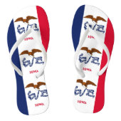 Adult Slim Straps met vlag van Iowa, Verenigde Sta Teenslippers (Voetbed)
