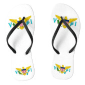 Adult Slim Straps met Vlag van Maagdeneilanden, Ve Teenslippers (Voetbed)