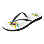 Adult Slim Straps met Vlag van Maagdeneilanden, Ve Teenslippers (Schuin)