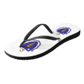 Adult Slim Straps met vlag van Massachusetts, Vere Teenslippers (Schuin)