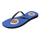 Adult Slim Straps met vlag van Minnesota, Verenigd Teenslippers (Schuin)