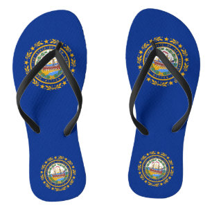 Adult Slim Straps met vlag van New Hampshire, Vere Teenslippers