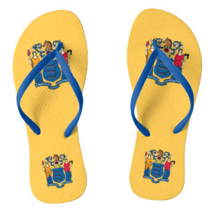 Adult Slim Straps met vlag van New Jersey, Verenig Teenslippers