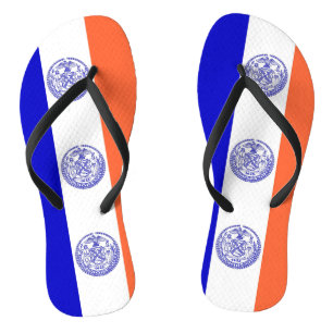 Adult Slim Straps met vlag van New York City, Vere Teenslippers