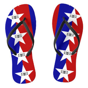 Adult Slim Straps met Vlag van San Antonio, Vereni Teenslippers