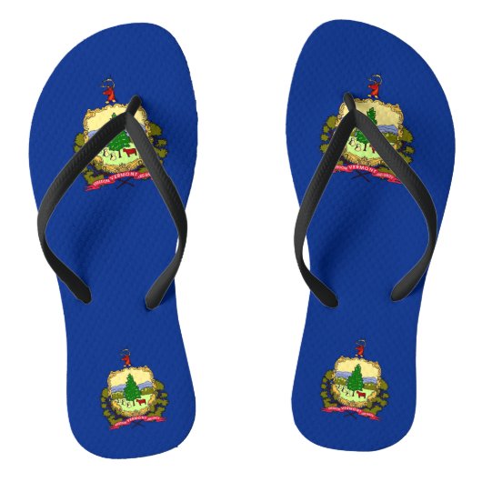 Adult Slim Straps met vlag van Vermont, Verenigde  Teenslippers (Voetbed)
