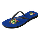 Adult Slim Straps met vlag van Vermont, Verenigde  Teenslippers (Schuin)