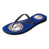 Adult Slim Straps met vlag van Virginia, Verenigde Teenslippers (Schuin)