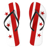Adult Slim Straps met Vlag van Washington DC Teenslippers (Voetbed)
