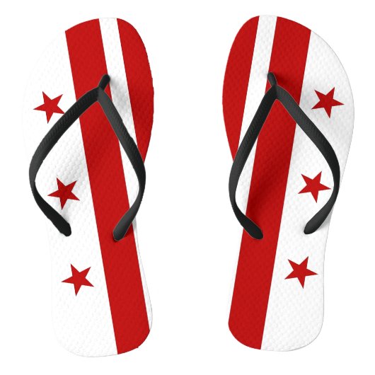 Adult Slim Straps met Vlag van Washington DC Teenslippers (Voetbed)