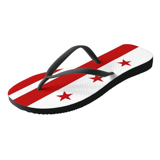 Adult Slim Straps met Vlag van Washington DC Teenslippers (Schuin)