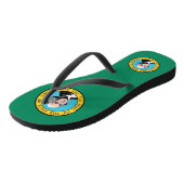 Adult Slim Straps met vlag van Washington, Verenig Teenslippers (Schuin)