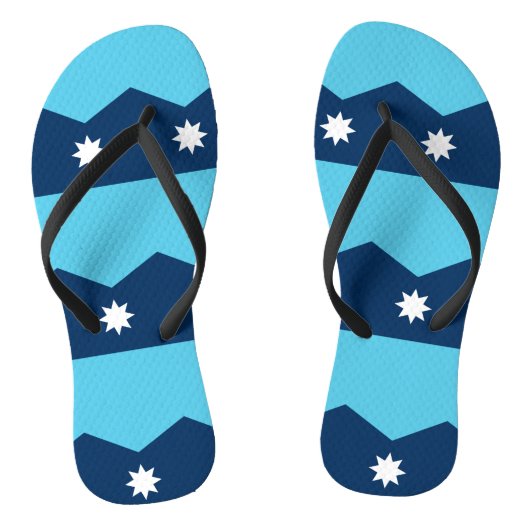 Adult Slim Straps with Flag of Minnesota Teenslippers (Voetbed)