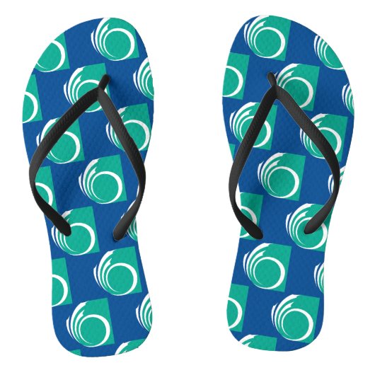 Adult Slim Straps with Flag of Ottawa, Canada Teenslippers (Voetbed)