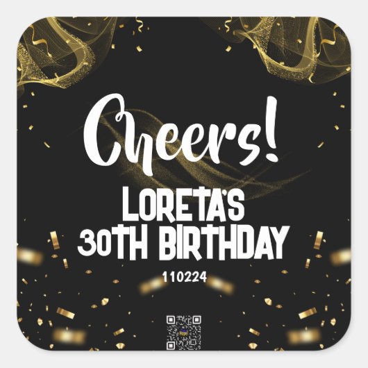 Adult Surprise Birthday Stickers (Voorkant)