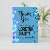 Adult Surprise Verjaardag Dank u kaart (Staand voorkant)