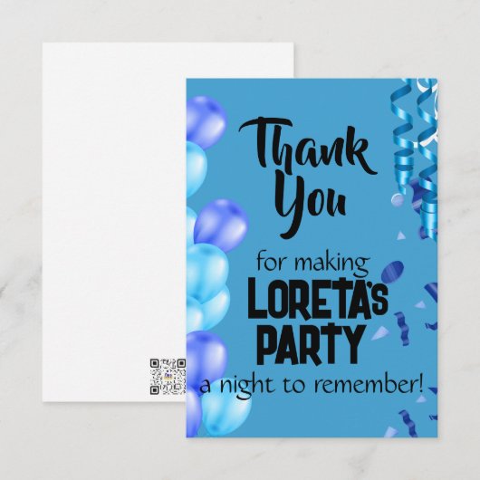 Adult Surprise Verjaardag Dank u kaart (Voorkant / Achterkant)