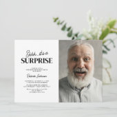 Adult Surprise Verjaardagsfeestfoto Kaart (Staand voorkant)