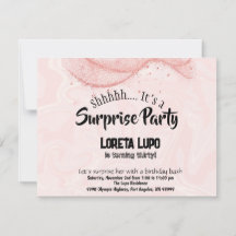 Adult Surprise Verjaardagsuitnodiging Kaart Roze