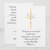 Adult/Teen Baptismal Uitnodiging (Voorkant / Achterkant)