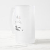 Adulteren is moeilijk grappig matglas bierpul (Voorkant links)