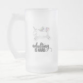 Adulteren is moeilijk grappig matglas bierpul (Links)