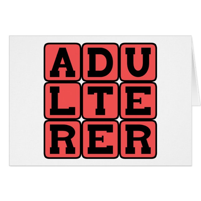 Adulterer, Scarlet Letter (Voorkant Horizontaal)