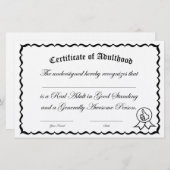 Adulthood Briefpapier (Voorkant / Achterkant)