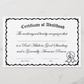 Adulthood Briefpapier (Voorkant)