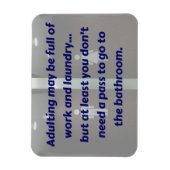 ADULTING: Bathroom Pass Magnet Magneet (Verticaal)