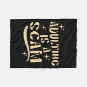 Adulting Is A Scam,funny Sarcastic Sublimation Gif Fleece Deken (Voorkant (Horizontaal))