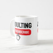 Adulting is Tough Unsubscribe Humor Koffiemok (Voorkant links)