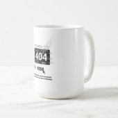 Adulting Motivation: Error 404 T-Shirt, Mug, & Leg Koffiemok (Voorkant rechts)