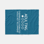 Adulting Shirt Funny Adul 1 Star Review Fleece Deken (Voorkant (Horizontaal))
