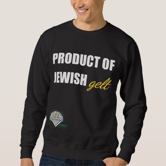 Adults' Hanukkah Sweatshirt - "Jewish gelt" (Voorkant)