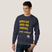 Adults' Hanukkah Sweatshirt - "Make latkes" (Voorkant volledig)
