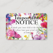 Adults only🌻💗🌹 Meadow Blooms Collection  card Visitekaartje (Voorkant)
