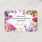 Adults only🌻💗🌹 Meadow Blooms Collection  card Visitekaartje (Achterkant)