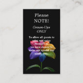 🌈 Adults only wedding Informatiekaartje (Voorkant)