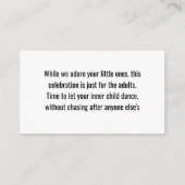 Adults-Only Wedding Note💍 Minimalist Elegant  Informatiekaartje (Voorkant)